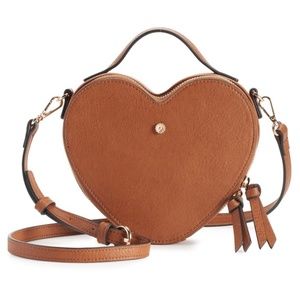 NWT Lauren Conrad Heart Shape Faux Leather Bag
